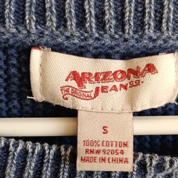 Arizona Jean Company Blue Crew Neck Sweater - Picture 2 of 4